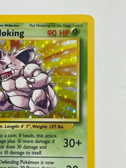 * Nidoking 11/102 Unlimited Holo Rare - Pokemon Base Set LP - Image 3