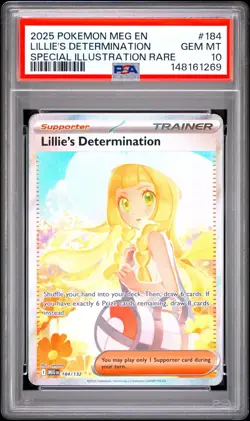 2025 Pokemon MEG EN Lillie's Determination Special Illustration Rare #184 PSA 10 - Image 1