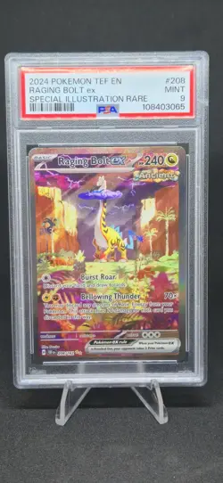 Pokemon PSA 9 - Raging Bolt ex 208/162 SV05 Temporal Forces SIR Holo Eng - Image 1