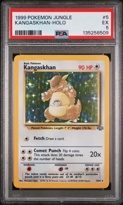 1999 POKEMON JUNGLE #5 KANGASKHAN-HOLO PSA 5 - Image 1