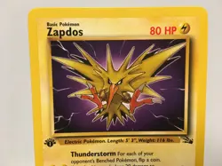 Pokemon Fossil 1st Edition Zapdos Non-Holo #30/62 - Ungraded - Near-Mint/Mint - Image 2