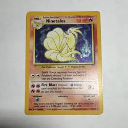 Pokemon Ninetales Holo Rare 80 HP Base Set 012/102 English TCG - Image 1