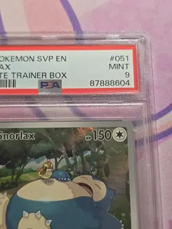 2023 Pokemon SVP EN Snorlax 151 Trainer Box #051 PSA 9 - Image 3