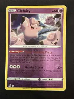 POKEMON TCG CLEFAIRY 062/196 LOST ORIGIN REVERSE HOLO RARE ENGLISH - Image 1