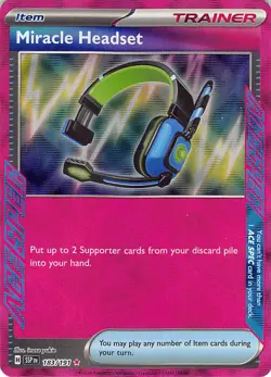 Miracle Headset 183/191 ACE SPEC Rare Surging Sparks Pokemon Near Mint - Image 1