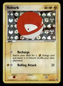 Voltorb 80/101 Common Hidden Legends Pokemon Reverse Holo Lightly Played - Image 1