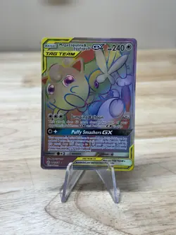 Pokemon TCG Mega Lopunny & Jigglypuff GX 261/236 Cosmic Eclipse Holo MP/HP - Image 1