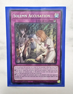 Yugioh! Solemn Accusation BLZD-EN079 Secret Rare 1st Ed NM. Top Loaded. - Image 3