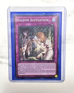 Yugioh! Solemn Accusation BLZD-EN079 Secret Rare 1st Ed NM. Top Loaded. - Image 4
