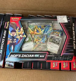 Pokemon TCG: Hop’s Zacian ex Box - LOT OF 10 BOXES - In Hand Ships Now Brand New - Image 1