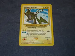 POKEMON TCG Shining Raichu Neo Destiny Holo Card 111/105 Secret Rare - Ungraded - Image 1