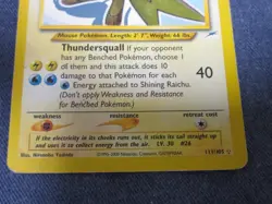 POKEMON TCG Shining Raichu Neo Destiny Holo Card 111/105 Secret Rare - Ungraded - Image 3