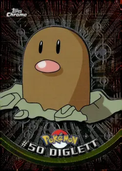 Pokemon Card -Diglett 2000 Topps Chrome TV Animation Edition #50 Card - Image 1
