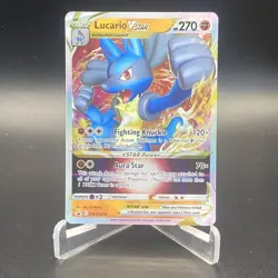 Lucario VSTAR SWSH214 Ultra Rare Full Art Near Mint Pokemon Card - Image 1