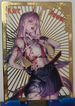 Power Chainsaw man KWR Gold Metal Card #183/200 Goddess Story Waifu Anime - Image 1