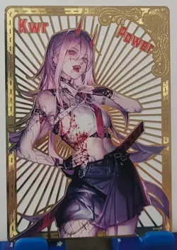 Power Chainsaw man KWR Gold Metal Card #183/200 Goddess Story Waifu Anime - Image 2