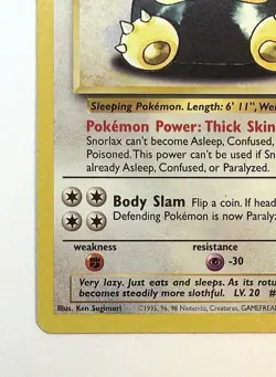 Snorlax - 27/64 - WOTC Jungle Set Rare Pokemon Card - LP - Image 2