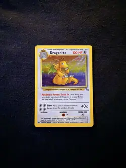 Pokemon Dragonite 4/62 Fossil Holo Rare Unlimited English 1999 TCG Card - Image 2