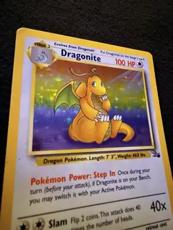 Pokemon Dragonite 4/62 Fossil Holo Rare Unlimited English 1999 TCG Card - Image 4