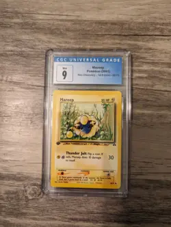 Graded CGC 9 MAREEP 1ST EDITION Neo Discovery 2001 Pokemon Card 58/75 🔥6002 - Image 1