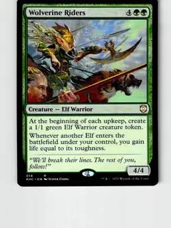 Wolverine Riders 14 Rare Commander: Kaldheim Magic: The Gathering Lightly Played - Image 1
