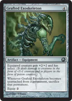 MTG Grafted Exoskeleton, Scars of Mirrodin, Damaged, English - Image 1