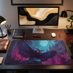 MTG Playmat | 80's Moth Horror Themed TCG Playmat | Unofficial MTG Playmat - Image 2