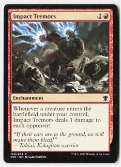 Impact Tremors 140 Common Dragons of Tarkir Magic: The Gathering Near Mint - Image 1