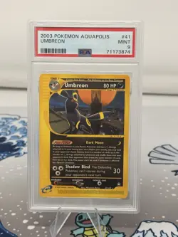2003 POKEMON AQUAPOLIS #41 UMBREON PSA 9 - Image 1