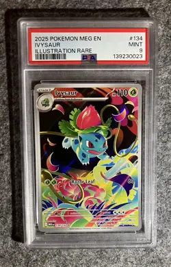 POKEMON TCG PSA 9 Ivysaur #134 MEGA EVOLUTION ILLUSTRATION RARE - Image 1