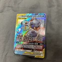 Pokemon Blastoise & Piplup GX Ultra Rare Sm-Cosmic Eclipse 38/236 - DAMAGED - Image 3
