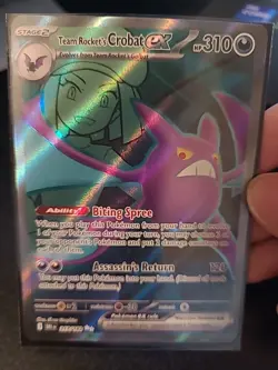 Team Rocket's Crobat ex 217/182 Pokemon Destined Rivals Ultra Rare (NM) 2025 - Image 1