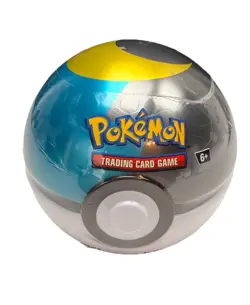 Pokemon TCG Pokeball Tin Moon Ball Dusk Ball - 3 Booster Packs 2 Sticker Sheets - Image 1