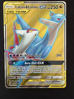 169/181 Latias & Latinos GX Team Up Sun and Moon Pokemon TCG - Image 1