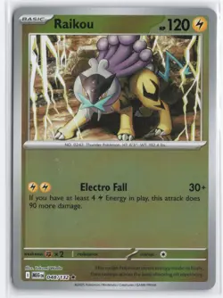 Raikou 048/132 Rare Mega Evolution Pokemon Reverse Holo Near Mint - Image 1