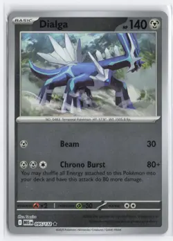 Dialga 095/132 Rare Mega Evolution Pokemon Reverse Holo Near Mint - Image 1