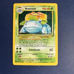 Venusaur - 15/102 Base Set Unlimited Holo Rare Pokemon - LP - Image 1
