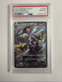 2022 POKEMON BRILLIANT STARS RAPID STRIKE URSHIFU V TG20 PSA 10 GEM MINT - Image 1
