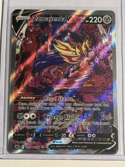 Zamazenta V Full Art GG54/GG70 Crown Zenith Galarian Gallery Pokemon 2023 - Image 3