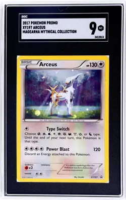 2017 Pokemon Promo #XY197 Arceus Magearna Mythical Collection SGC 9 - Image 1