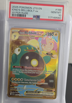 Pokemon TCG SV09 Journey Together Iono's Bellibolt ex 188/159 Hyper Rare Holo - Image 1