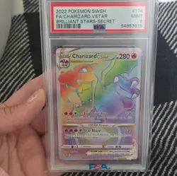 Pokemon Charizard VSTAR Secret Rare Holo Brilliant Stars 174/172 PSA 9 2022 - Image 1