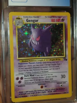1999 Pokemon Fossil Gengar Unlimited Holo 5/62 CGC 8.5 - Image 3