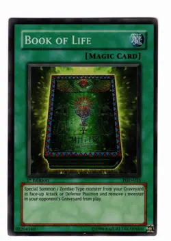 Yugioh- 1X Book of Life - Super Rare - 1st Edition - PGD-033 - Light Play - Image 1