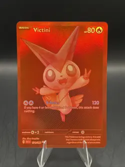Red Victini Black White Rare Pokemon Card BLK 171/086 Black Bolt - Image 1