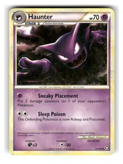 Haunter 35/102 Uncommon HGSS Triumphant Pokemon Lightly Played - Image 1
