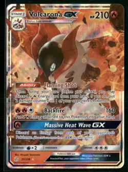 Volcarona GX 35/236 Holo GX Rare Cosmic Eclipse Pokemon Moderately Played - Image 1