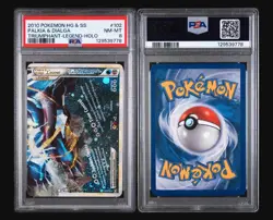 2010 POKEMON TRIUMPHANT PALKIA & DIALGA LEGEND BOTTOM #102 PSA 8 NM #129539778 - Image 3