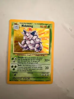 Pokemon TCG Nidoking 11/102 Base Set Holo Rare Stage 2 90 HP EN - Image 2