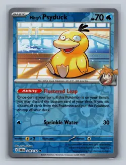 Misty's Psyduck 045/182 Uncommon Destined Rivals Reverse Holo NM Free Shipping - Image 1